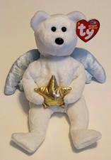 Ty Beanie Baby STAR the Angel Bear Holding Gold Star 8.5 inch 22cm MWMT New