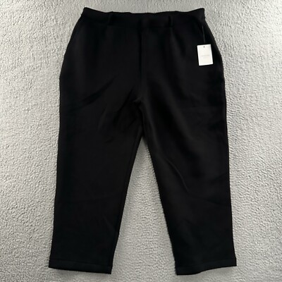 Leze The Label Womens Pants Black Size 2XL High Rise Pull On Modal Blend