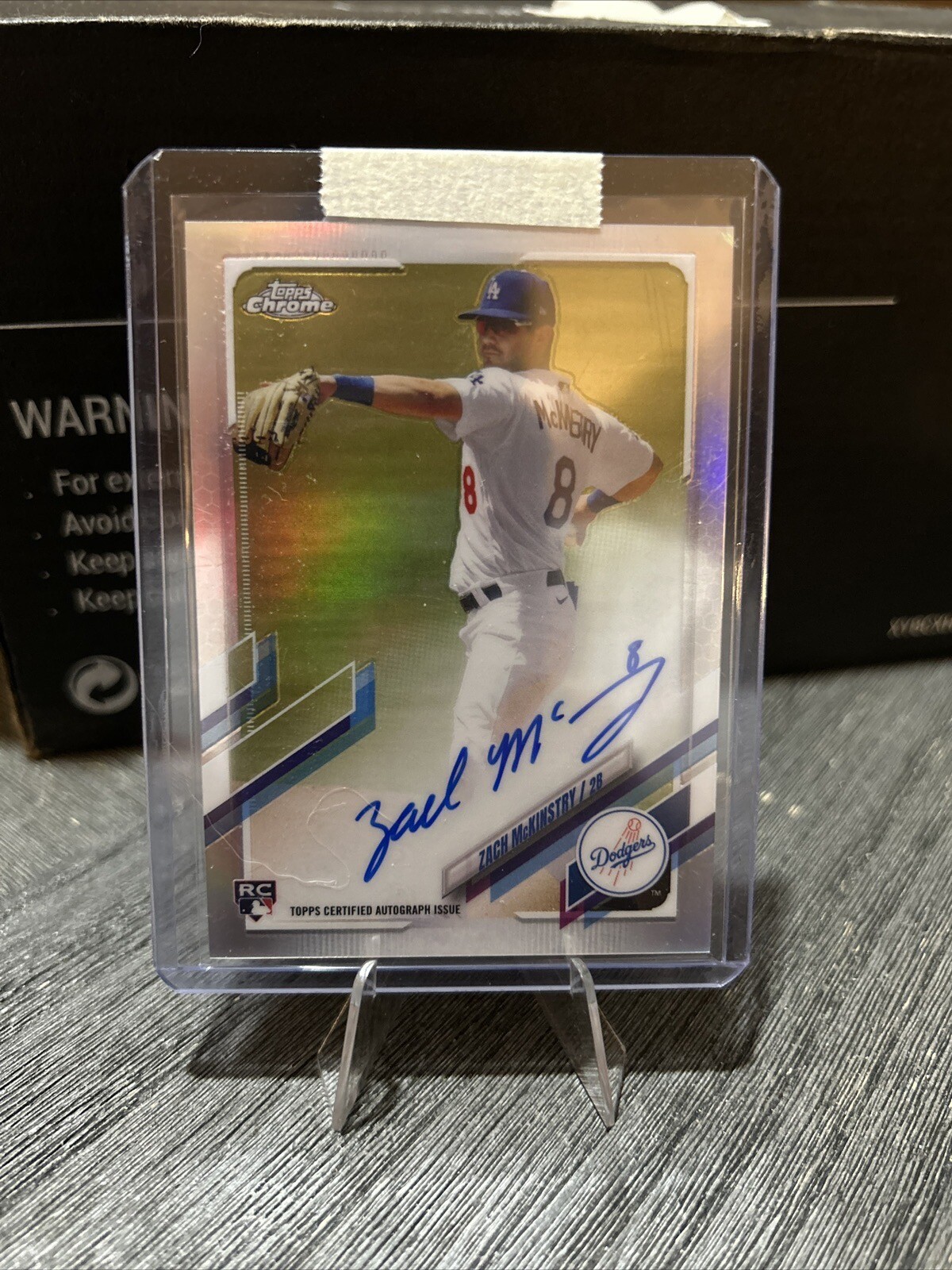 2021 Topps Chrome Rookie Refractor Zach McKinstry RC Auto 94/499 Los Angeles