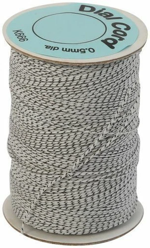 10M Valve Tube Dial Cord Vintage Radio Repair 0.5mmØ Black/ White Nylon Cord