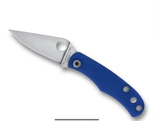 Spyderco BUG Folding Knife 1.27" Drop Point Blade Blue G-10 Handle  C133GBLP