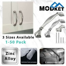 Classic Traditional Kitchen Cabinet Pulls Handles Knobs Brushed Nickel Hardware