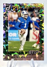 Zach Wilson 2021 Chronicles Draft Picks FOTL Cracked Ice JERSEY NUMBER # 2/11