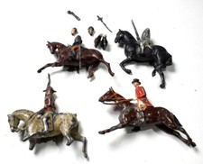 Early Soldiers On Horseback Lead Soldier Lot For Repair Vintage Originals TS40