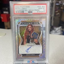 2022 Panini Prizm WWE Champion Signatures Mojo Becky Lynch/25 AUTO PSA 10 POP 1