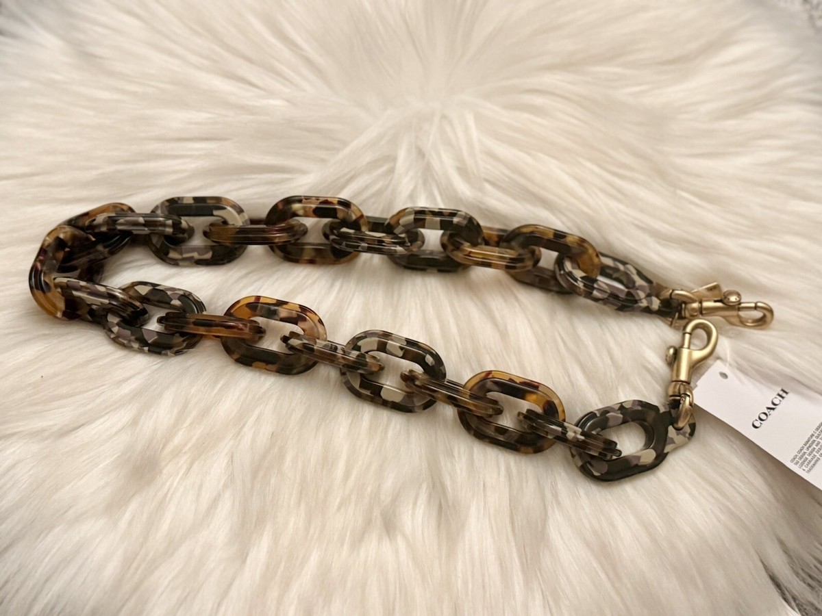 Coach Short Chain Strap With Recycled Resin CA836 Brass