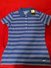 NIKE GOLF Dri-Fit Short Sleeve Women's Shirt Striped (M) New with tag