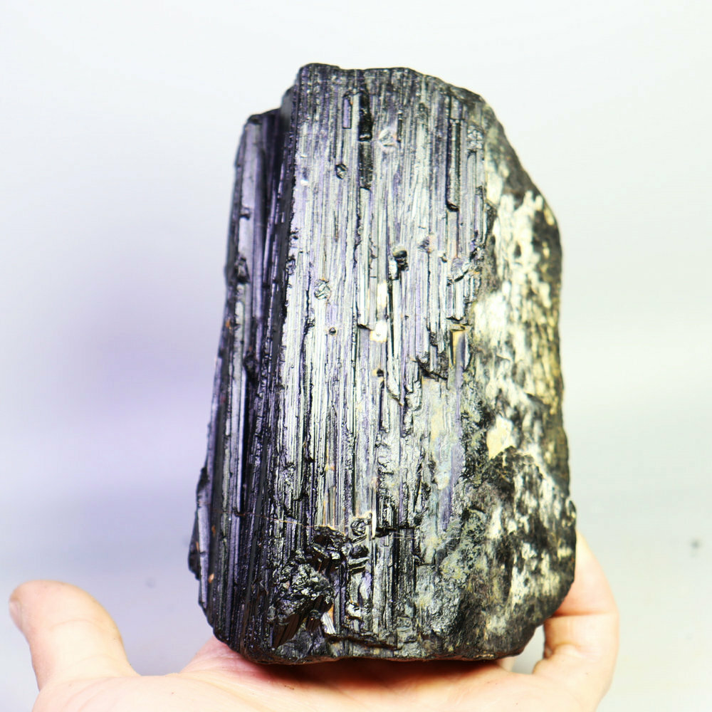Natural Black Tourmaline Quartz Crystal Mineral Specimen 2.64lb