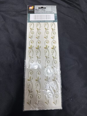 American Traditional Designs RUB-ONS Green Mini Scroll