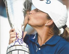 LPGA GOLFER ANGELA STANFORD HAND SIGNED 8x10 PHOTO A w/COA PROOF WOMEN'S GOLF