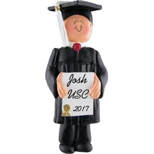 Personalized Christmas Ornament - Male Graduate