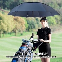 68 Inch Extra Large Golf Umbrella Windproof Double Canopy Vented Automatic Open