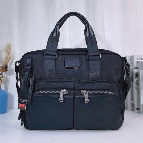 TUMI ALPHA BRAVO Slim Commuter Briefcase 2WAY Black Business Bag - Model 232640