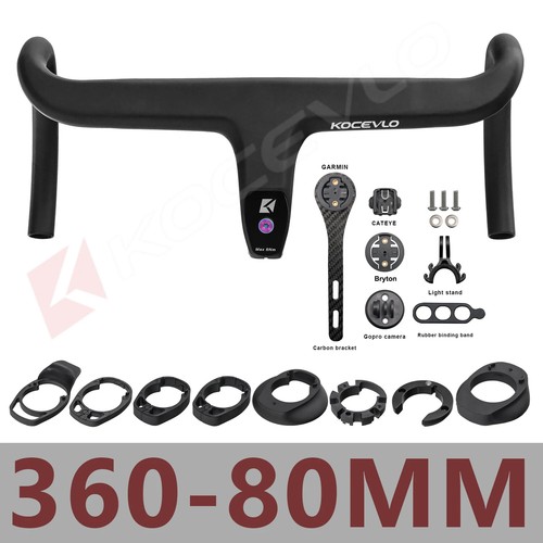 Manillar integrado con vástago de fibra de carbono completo para bicicleta de carretera para 28,6 mm con espaciadores - Imagen 25 de 39