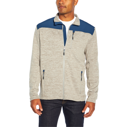 Orvis Bonded Mesh Full Zip Jacket Men's Medium Light Gray 7045