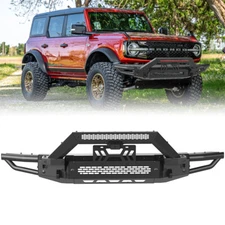 Full Width Front Bumper Assembly For 2021 - 2025 Ford Bronco Textured Steel