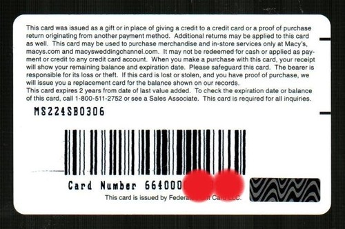 MACY'S Wedding Rings ( 2006 ) Gift Card ( $0 ) - Picture 2 of 2