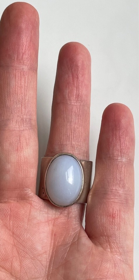 SOLID WROUGHT 925 STERLING SILVER LARGE MOONSTONE… - image 7