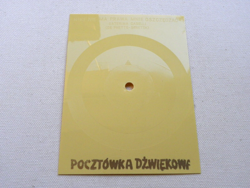 CATERINA CASELLI Nessuno Mi Può Giudicare RARE 1960s POLISH postcard FLEXI #1