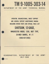 Historical book Shotgun, 12 Gage, Winchester Model 1200, Riot Type, Opr/Maint