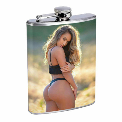 Colorado Pin Up Girls D3 Flask 8oz Stainless Steel Hip Drinking Whiskey 
