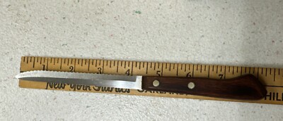   Vintage EKCO Flint Stainless Vanadium  Serrated Knife USA 4 1/2  Blade