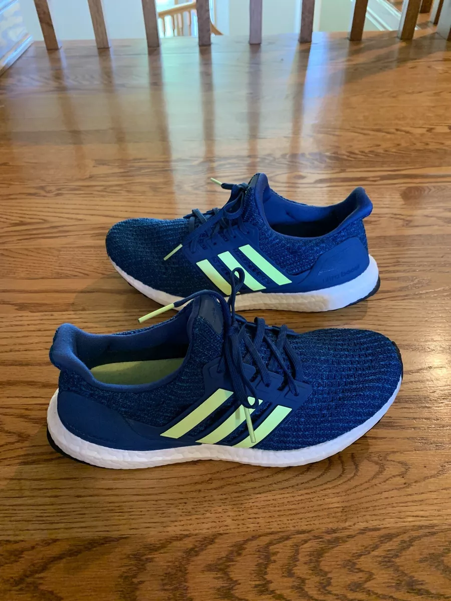 Adidas Ultra Boost 4.0 Legend Marine Hi Res Yellow 8.5 With Box F35234