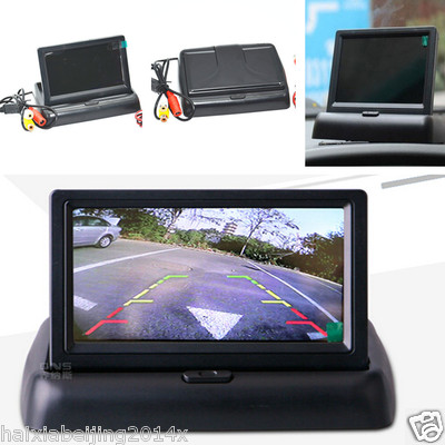 Car SUV Reverse Rearview 4.3'' Foldable Digital LCD Color Monitor Video Screen