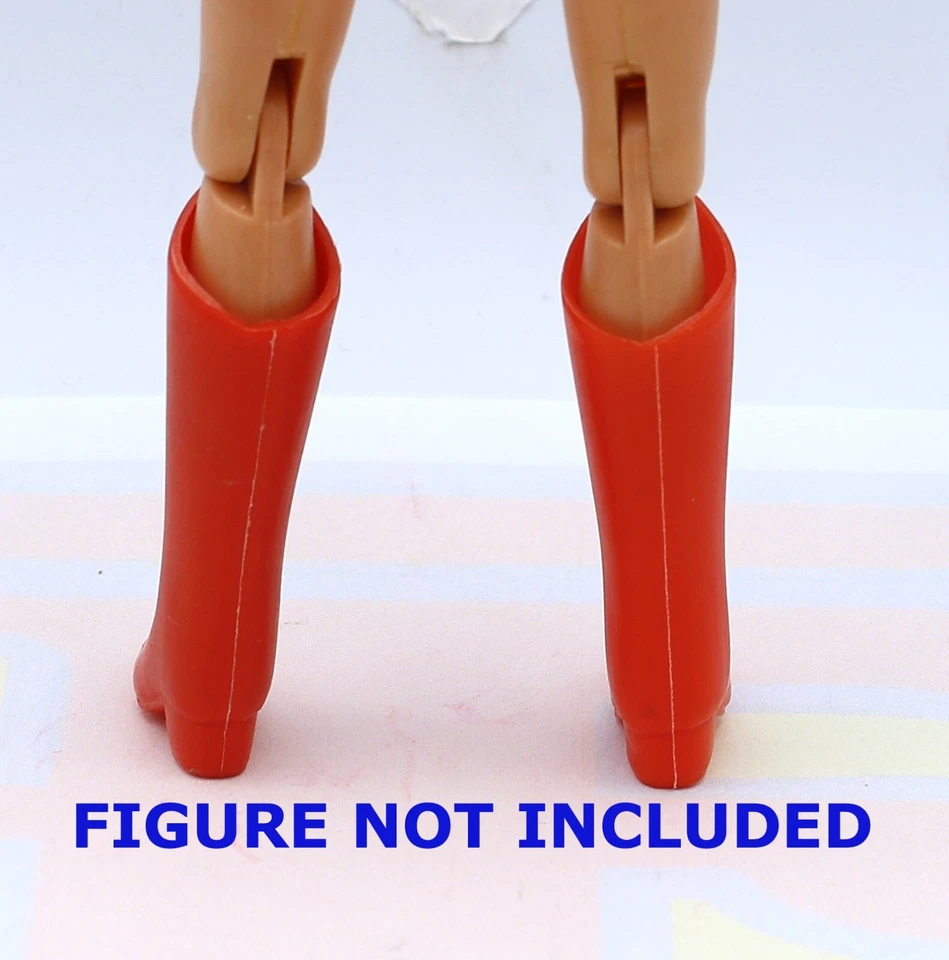 Botas Mego Wonder Woman o Supergirl para figura de acción de 8" vintage originales 1974 Foto 4 de 4