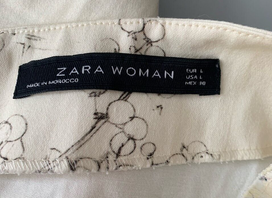 ZARA WOMENS FLORAL PRINT DRESS SIZE "L" RN 77302 eBay