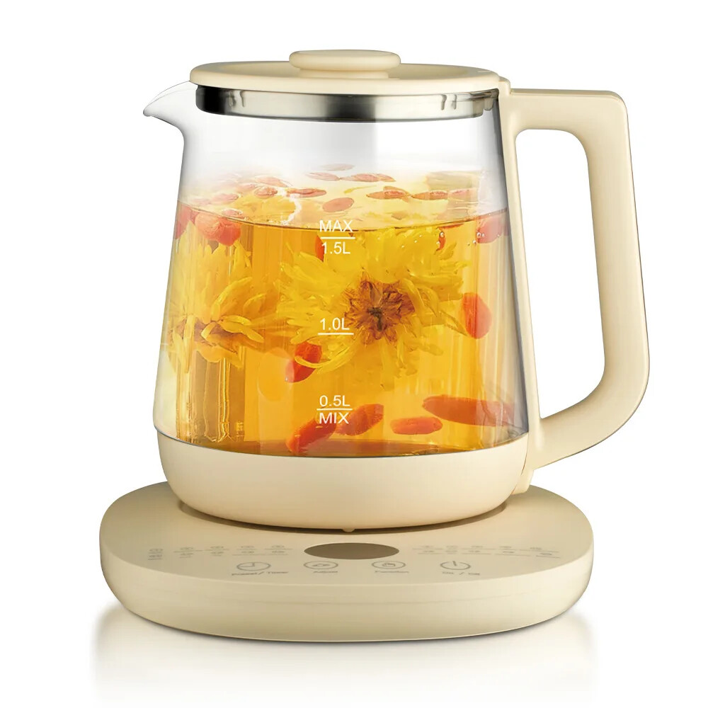 Health Preserving Pot 1.5L Electric Glass Smart Kettle Automatic