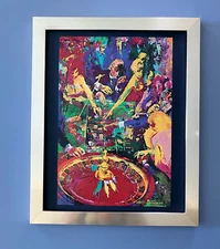 🔥 LeRoy Neiman "  ROULETTE " 1974 Signed Pop Art  Framed  New 11x14 LS