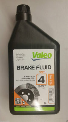 Valeo Bremsflüssigkeit 1L DOT4 für Ford Fiat Renault Opel BMW Audi Mercedes Seat