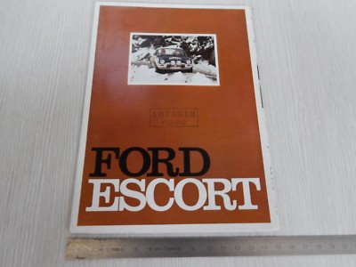 ORIGINAL FORD ESCORT 1300 GT AND NORM 1968 BROCHURE LEAFLET IN ITALIAN SOBAUTO