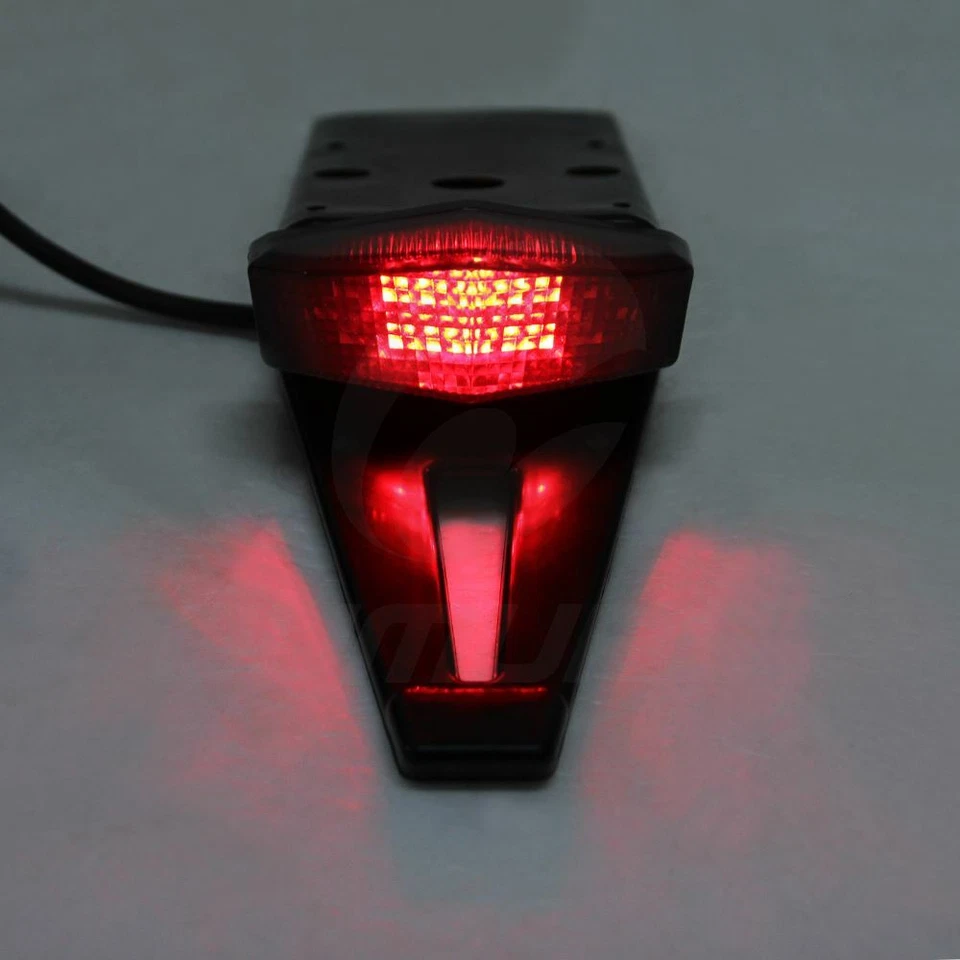 Luz trasera de freno LED universal para moto de cross luz de señal de giro lámpara EE. UU. Foto 4 de 4