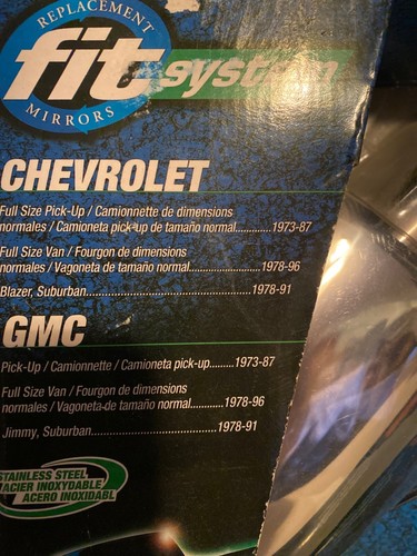 Espejo retrovisor puerta lateral Chevrolet/GMC L o R fuente K H3621GM CROMADO - Imagen 6 de 7