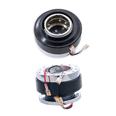 Black Universal Car Steering Wheel Quick Release HUB Adapter Snap Off Boss Kit