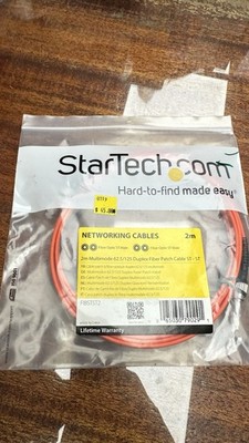 Startech.com FIBSTST2 Multimode Duplex Fiber Patch Cable 2meters Long