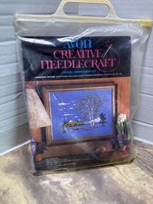 Lakescape Picture 1972 Avon Creative Needlecraft Crewel Embroidery Kit NIP Vtg
