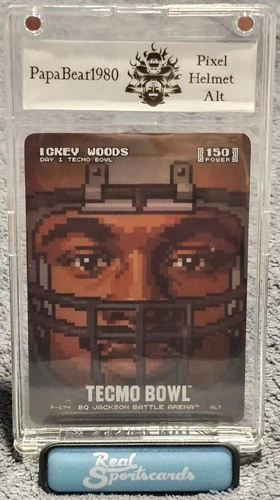 2026 Bo Jackson Battle Arena Tecmo Bowl Ickey Woods Pixel Helmet Alt Card P174