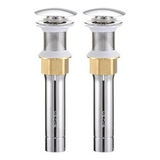 2Pack Bathroom Sink Drain Brushed Nickel Basin Sink Stopper With No Overflow