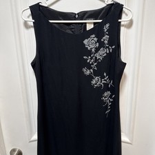 J Crew Women’s Long Blue Floral Dress Lined Sleeveless Sz 4 Rayon Stylish