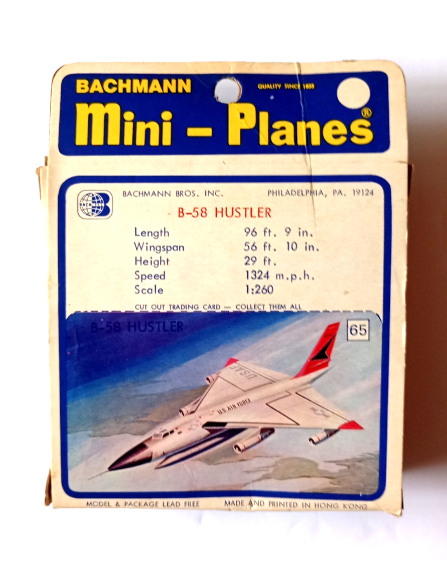 Vintage Bachmann Mini-Planes B-58 Hustler Model #65 | eBay