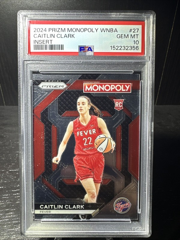 2024 Panini Prizm Monopoly WNBA - Caitlin Clark Insert Rookie #WNBA27 PSA 10