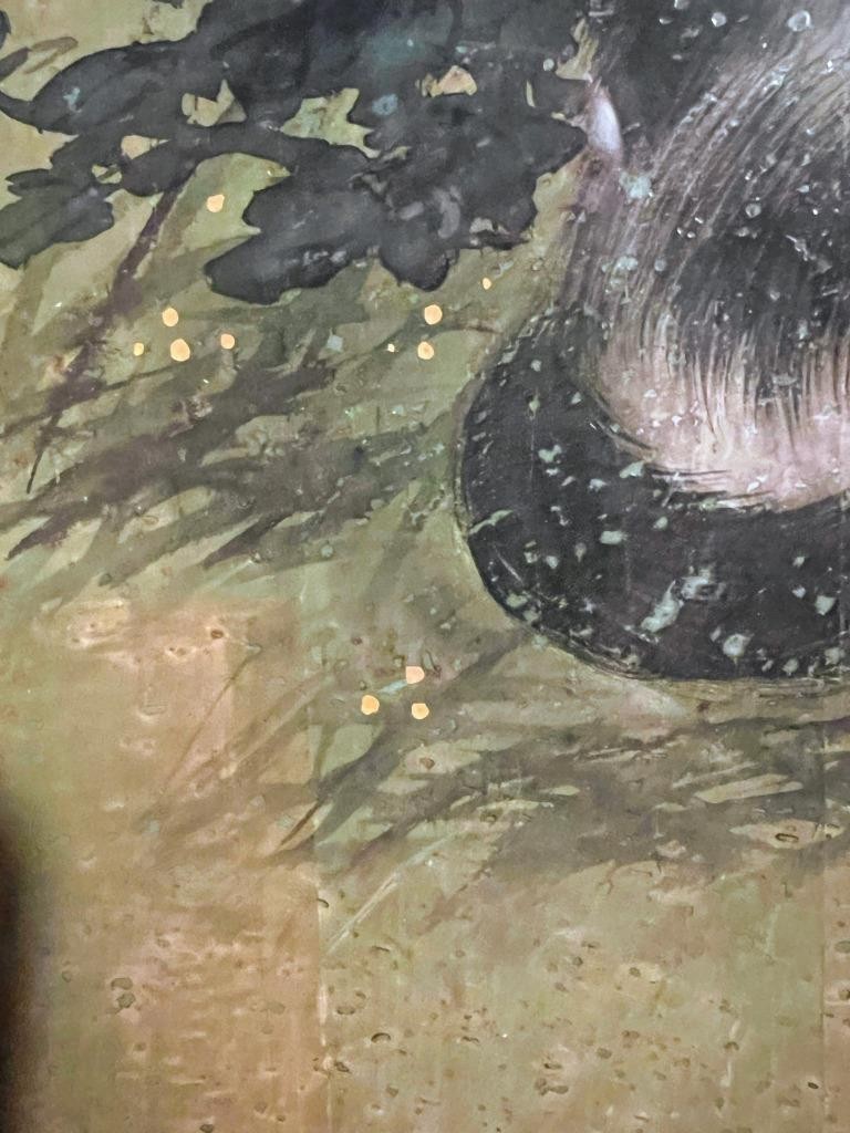 Chiu WENG Chinese Watercolor Painting Kitten Cat Landscape Portrait Framed Asian