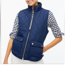 J.Crew Women's Excursion Navy Blue Quilted Puffer Vest