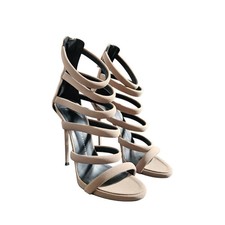 Giuseppe Zanotti Beige Satin Chantal Sandal EU 38.5 Luxury Preloved