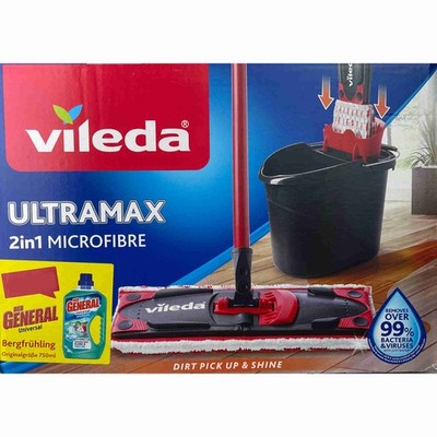 Bodenwischer und Eimer vileda Ultramax Komplettset Mop Wischmop Wicher