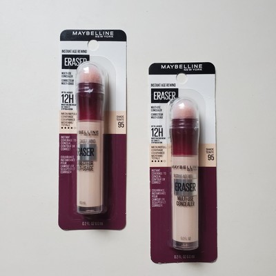 Lot Of 2 Maybelline Instant Age Rewind Eraser Multi-use Concealer 95 Cool Ivory