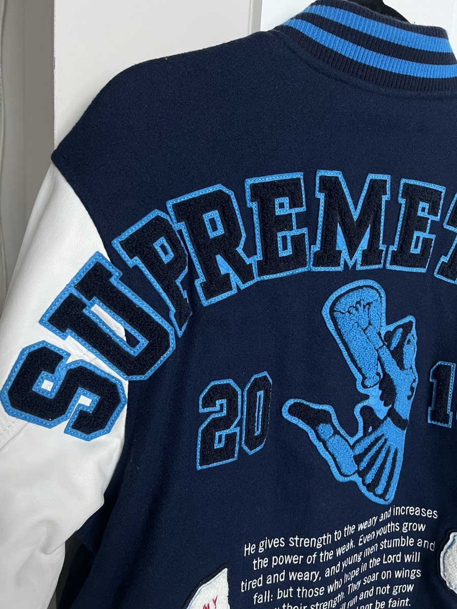 SS19 SUPREME TEAM VARSITY JACKET BLUE (M) MEDIUM 2019 | eBay